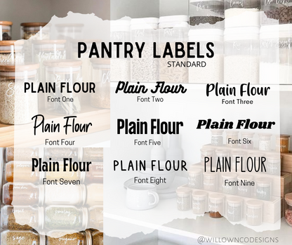 Pantry Labels Starter Pack - Standard